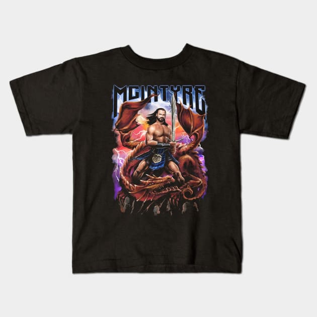 Drew McIntyre Scottish Warrior Medieval Metal Poster Kids T-Shirt by Holman